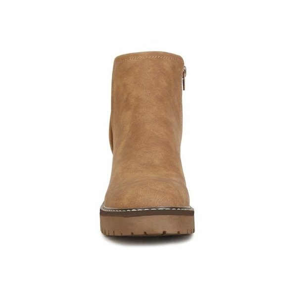 Pheonix Faux Leather Chunky Heel Ankle Boots - Picture 3 of 5